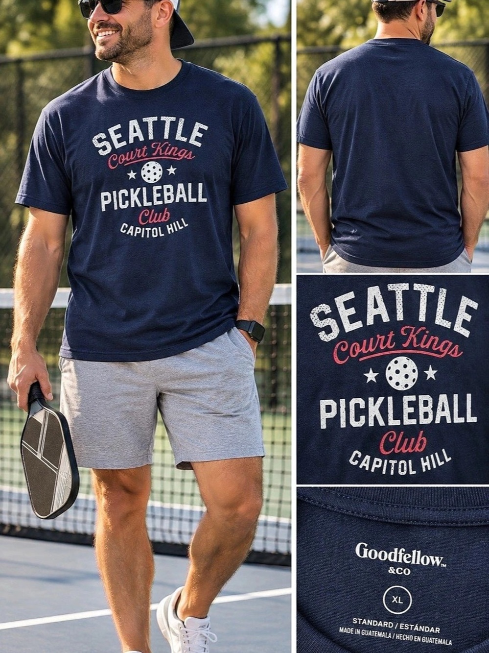 Goodfellow & Co Seattle Court Kings Pickleball Club Graphic T-Shirt XL